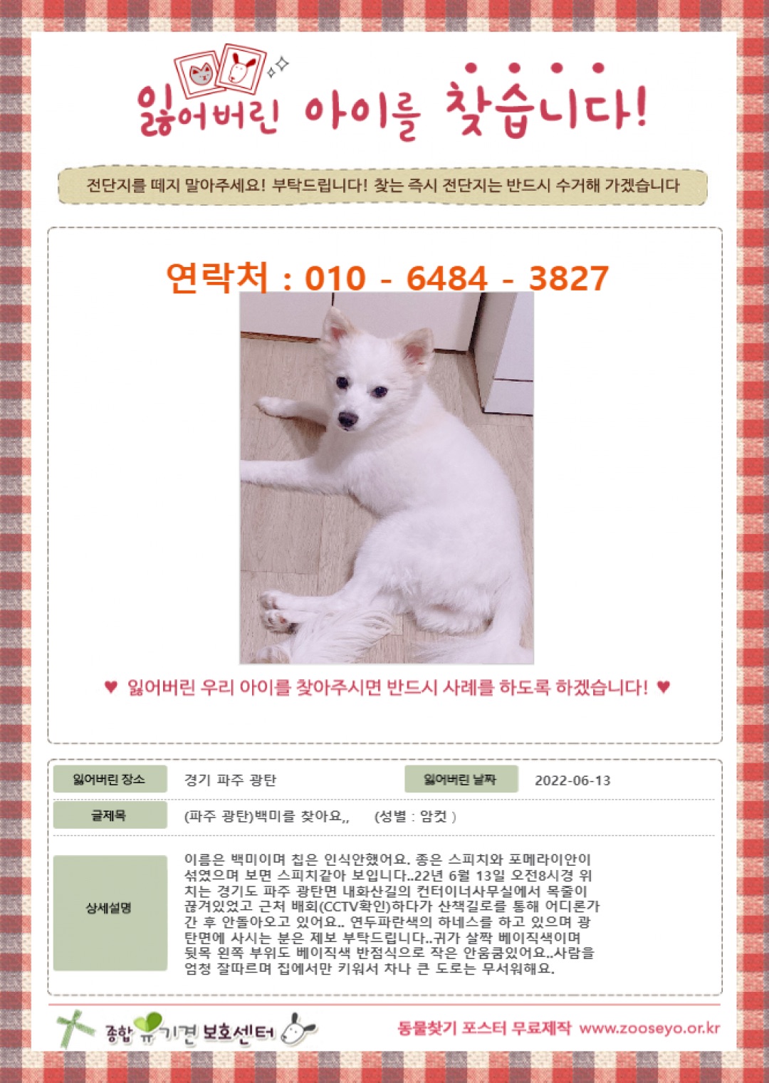 유기견보호센터 강아지보호소 고양이보호소 - 펫찾기 11번째 사진