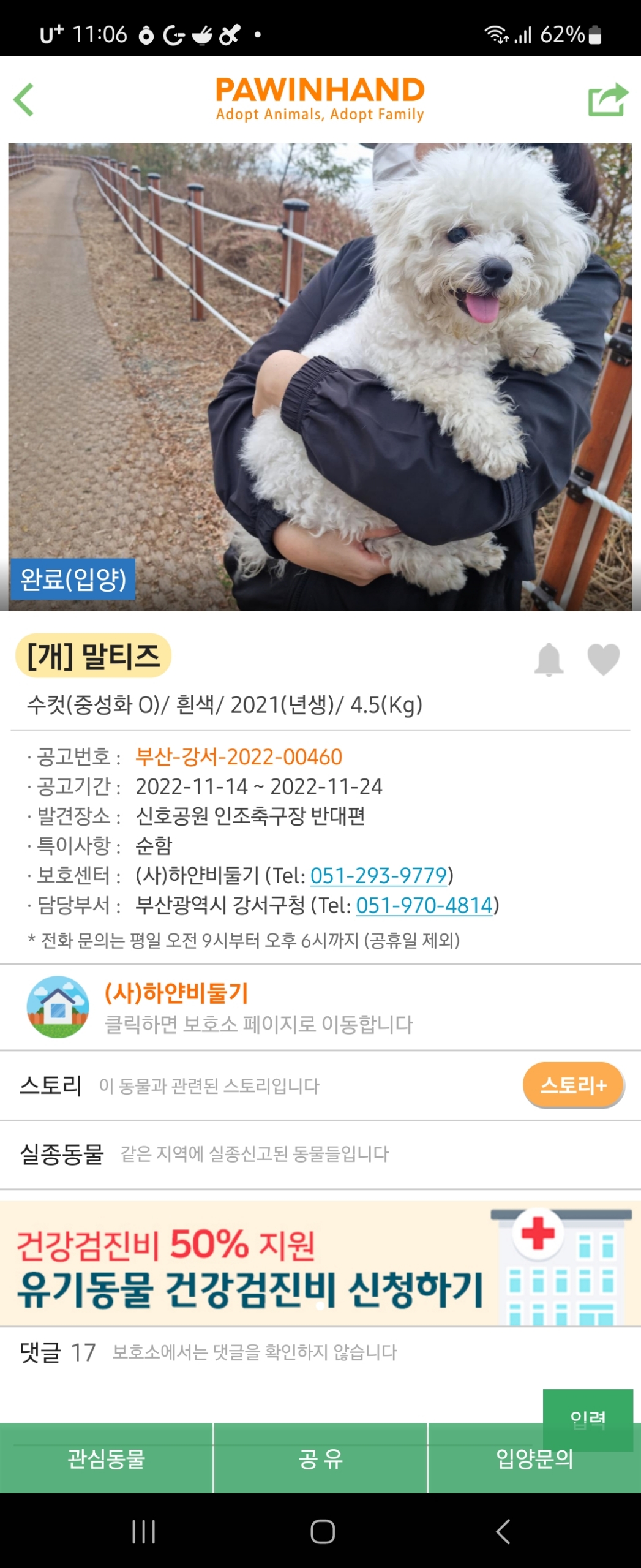 유기견보호센터 강아지보호소 고양이보호소 - 펫찾기 26번째 사진